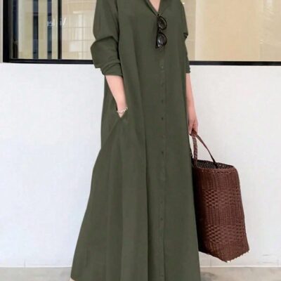Camisero largo con bolsillos, casual