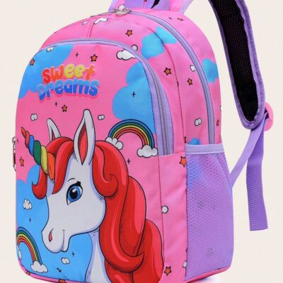 Mochila para niña con diseño de unicornio