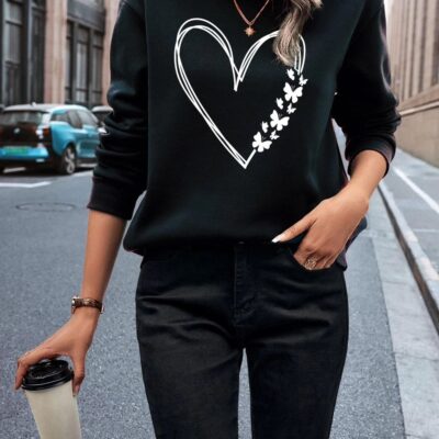 Sudadera con logo de corazón