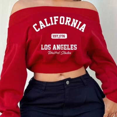 Sudadera de hombros descubiertos