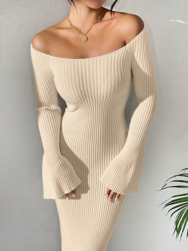 Vestido tejido de canalé